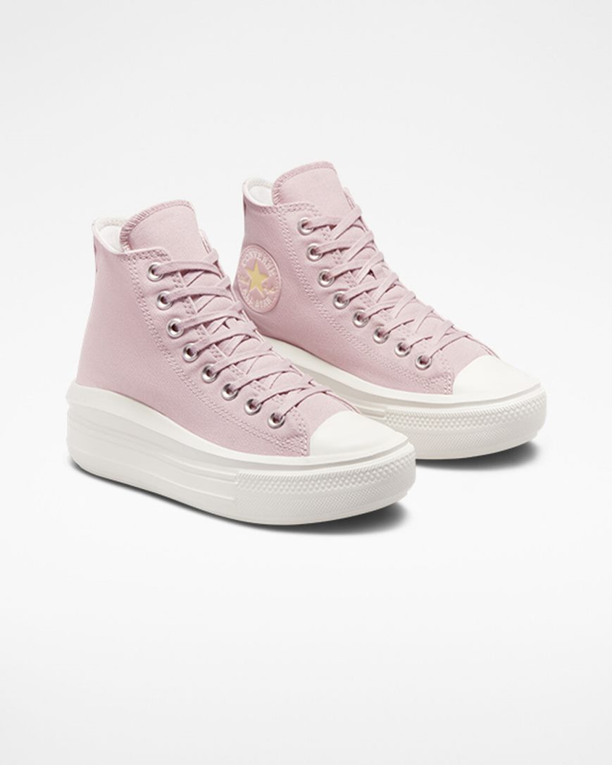 Women's Converse Chuck Taylor All Star Move High Top Platform Shoes Grey / Lemon | AU 14695E